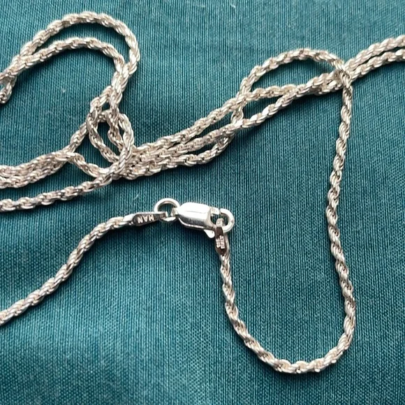 Italian 925 sterling silver cross necklace w/ stones & see-through center